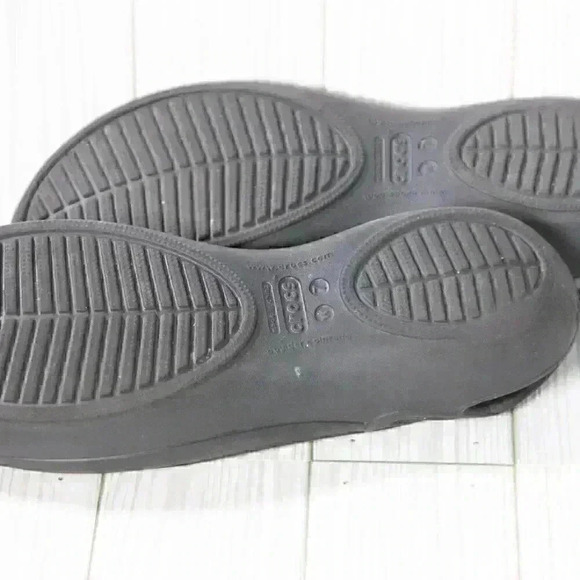 Crocs slip on Mary Jane Style ballet flats brown with back strap womens Size 7 - Picture 6 of 7